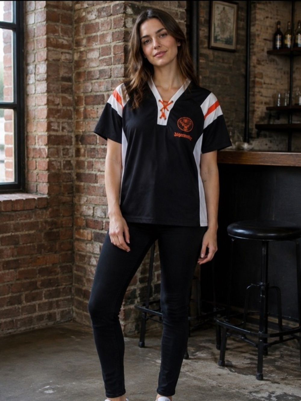 Jagermeister 56 Yard Line Lace Up Football Jersey Shirt S/M